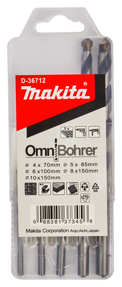 Accessori Makita set multitrapano 5 pezzi - d-36712 d-36712