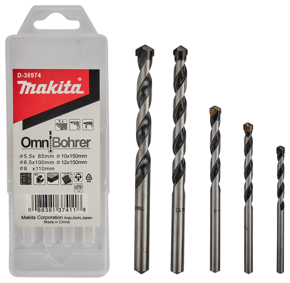 Accessori Makita set multitrapano 5 pezzi - d-36974 d-36974
