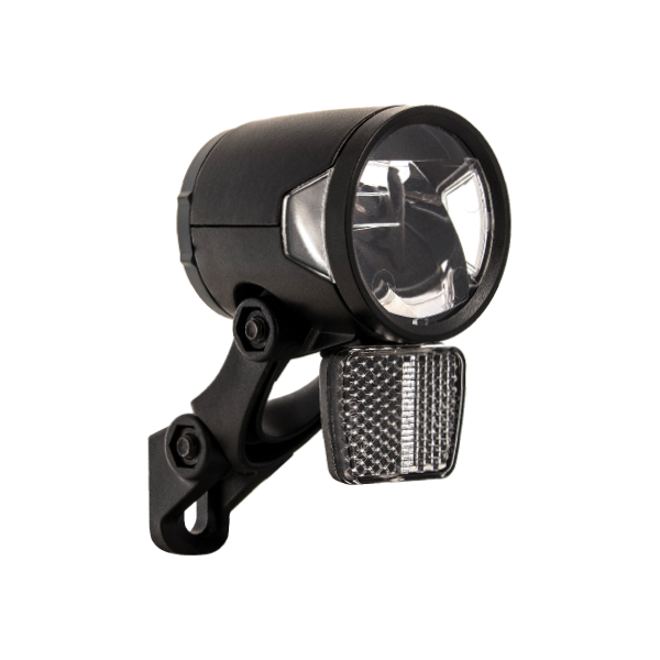 Faros H -Black MR8 Dynamo - On Function - con soporte - 180 Lumen