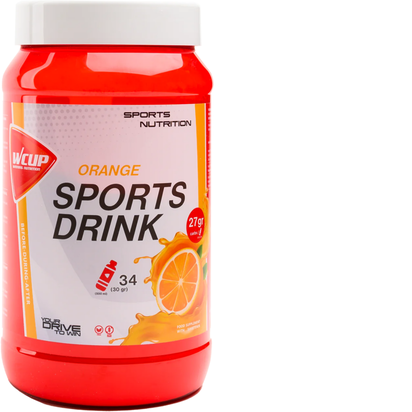Wcup - bebida deportiva naranja 1020 gramos