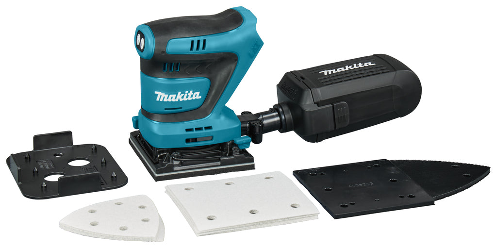 Levigatrice orbitale palmare Makita a batteria 18v nuda