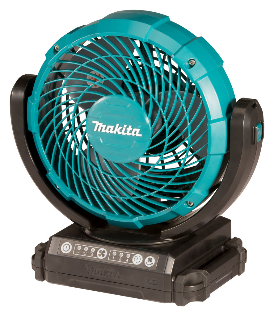 Ventilador a batería makita con función giratoria 14.4 18v desnudo