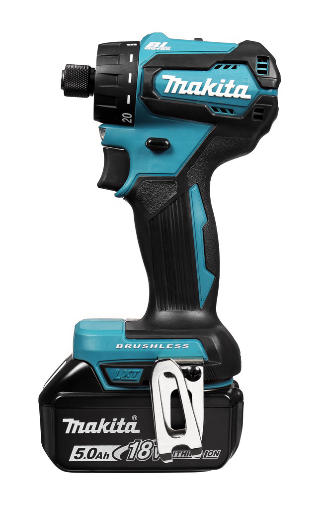 Makita ddf083rtj avvitatore brushless 18v batteria 5.0 ah (2 pz), caricabatteria rapido, mbox