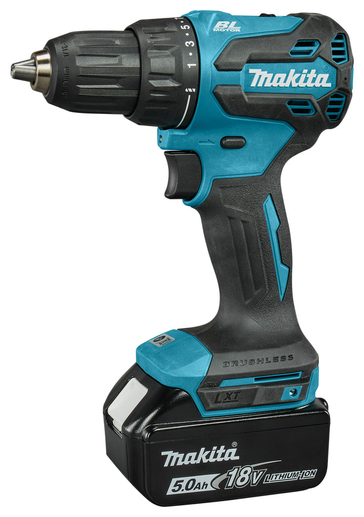 Makita ddf490rtj | trapano a batteria | senza spazzole | 18v| 5.0ah | in m-box - ddf490rtj