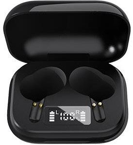 Auricolari wireless Bluetooth Denver + custodia di ricarica neri - 7120850