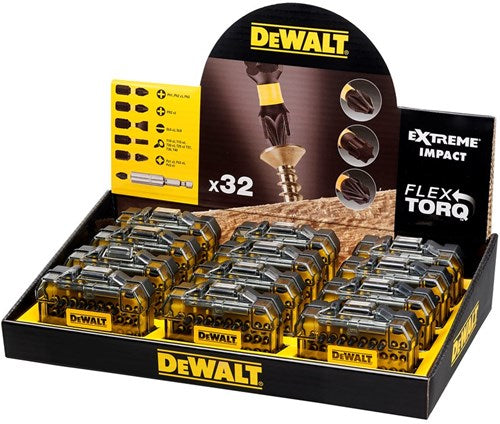 Imp dewalt accessori espositore da banco 12x act torsion compact set 32 pezzi punte a vite - dt70523tm-qz