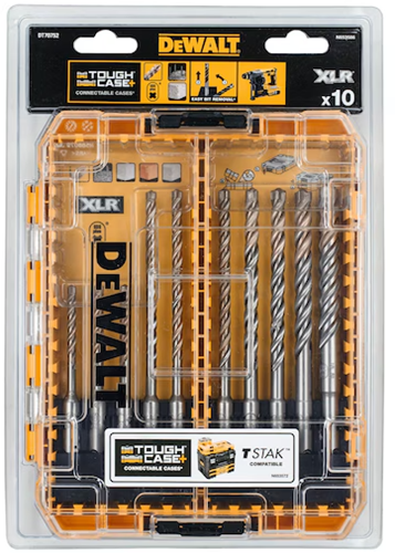 Accesorios Dewalt juego de brocas para hormigón sds+ xlr | 10 piezas | en caso difícil - dt70752-qz