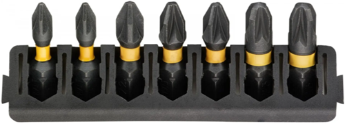 Juego de puntas de accesorios Imp Dewalt | titular + acto de torsión | 25 mm | pz1 x2, pz2 x3, pz3 x2 - dt70812-qz