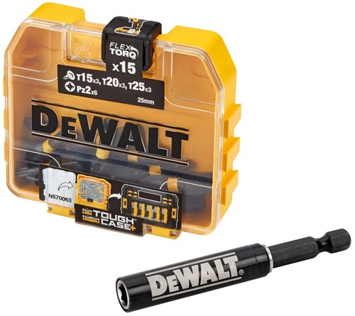 Imp dewalt accessori act torsion 15 pezzi act misto tic tac + guida vite - dt70522t-qz