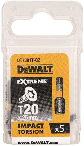 Accesorios diablillo dewalt act torsión 25mm torx t20 - dt7381t-qz