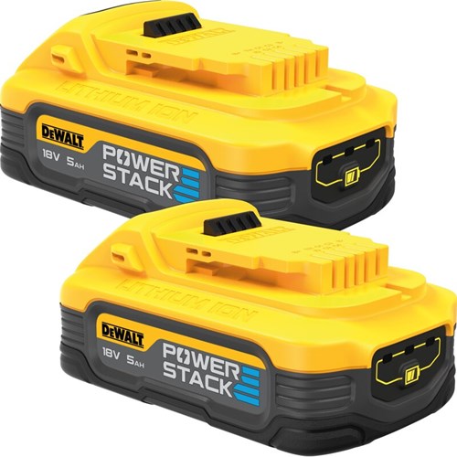 Dewalt dcbp518h2-xj | batteria | powerstack - confezione doppia | 18v xr | 5.0ah-dcbp518h2-xj