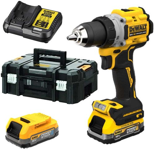 Dewalt DCD805E2T-QW - Cacciavite compatto 18V XR G3 | 2x power stack in tstak