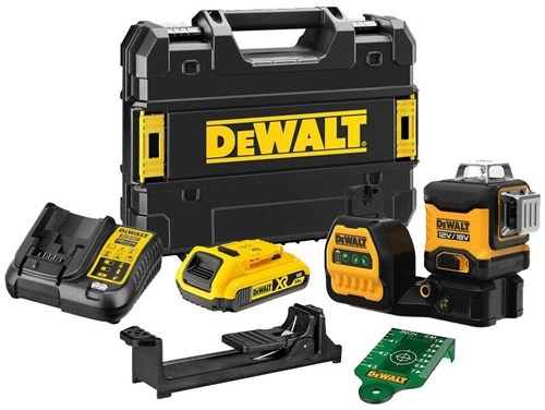 DeWalt dce089d1g18 | láser de líneas cruzadas a batería | verde | 12 18v | xr | 2,0 ah | iones de litio - dce089d1g18-qw
