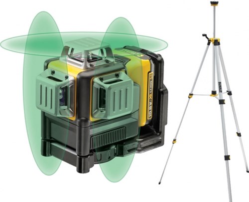 Dewalt dce089d1gtri laser a linee incrociate autolivellante 10,8v - laser verde + treppiede