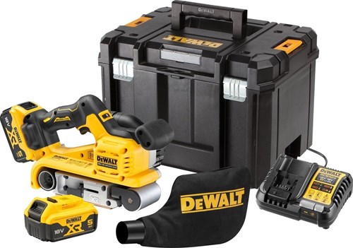 Levigatrice a nastro a batteria Dewalt dcw220p2 | 18v| 5.0ah | ioni di litio in t-stak - dcw220p2-qw