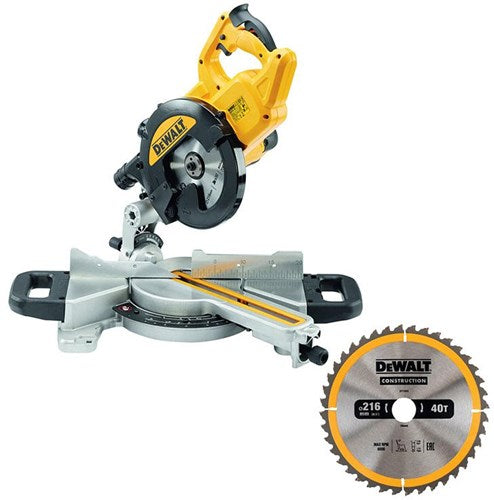 Troncatrice Dewalt dws774exb-qs | 1400w| 216 mm | con indicatore xps | con lama per sega aggiuntiva - dws774exb-qs