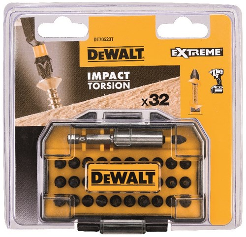 Set di punte per cacciavite Imp Dewalt Act Torsion Compact da 32 pezzi - dt70523t-qz