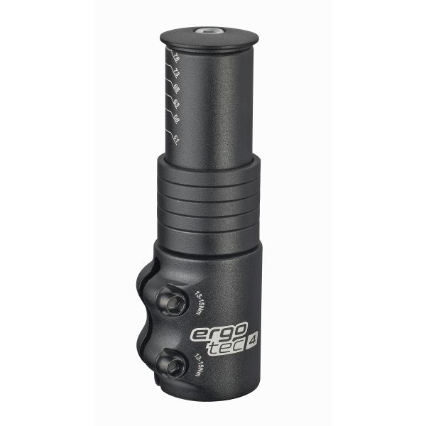 STEM extensor Ergotec por delante 3 - 1-1 8 AL6061 T6 - Sandblastado de arena negra