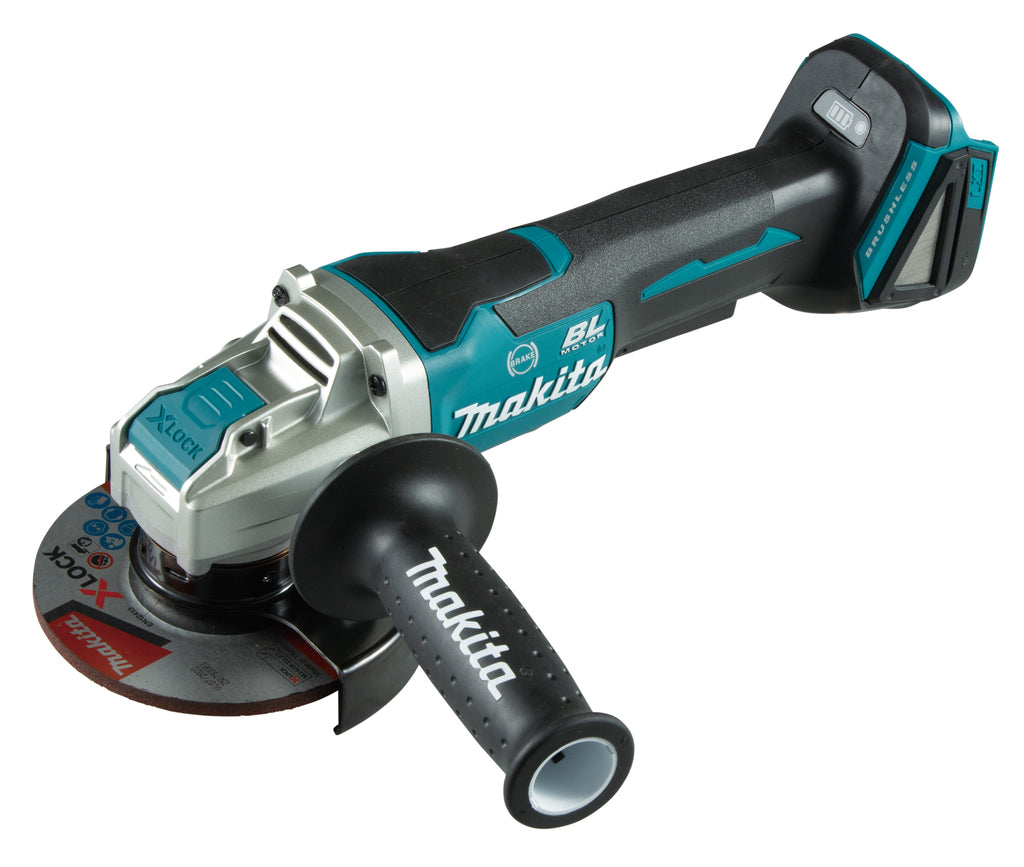 Makita dga520zj | 18v | amoladora angular | 125 mm | bloqueo x | sin baterias ni cargador en m-box dga520zj