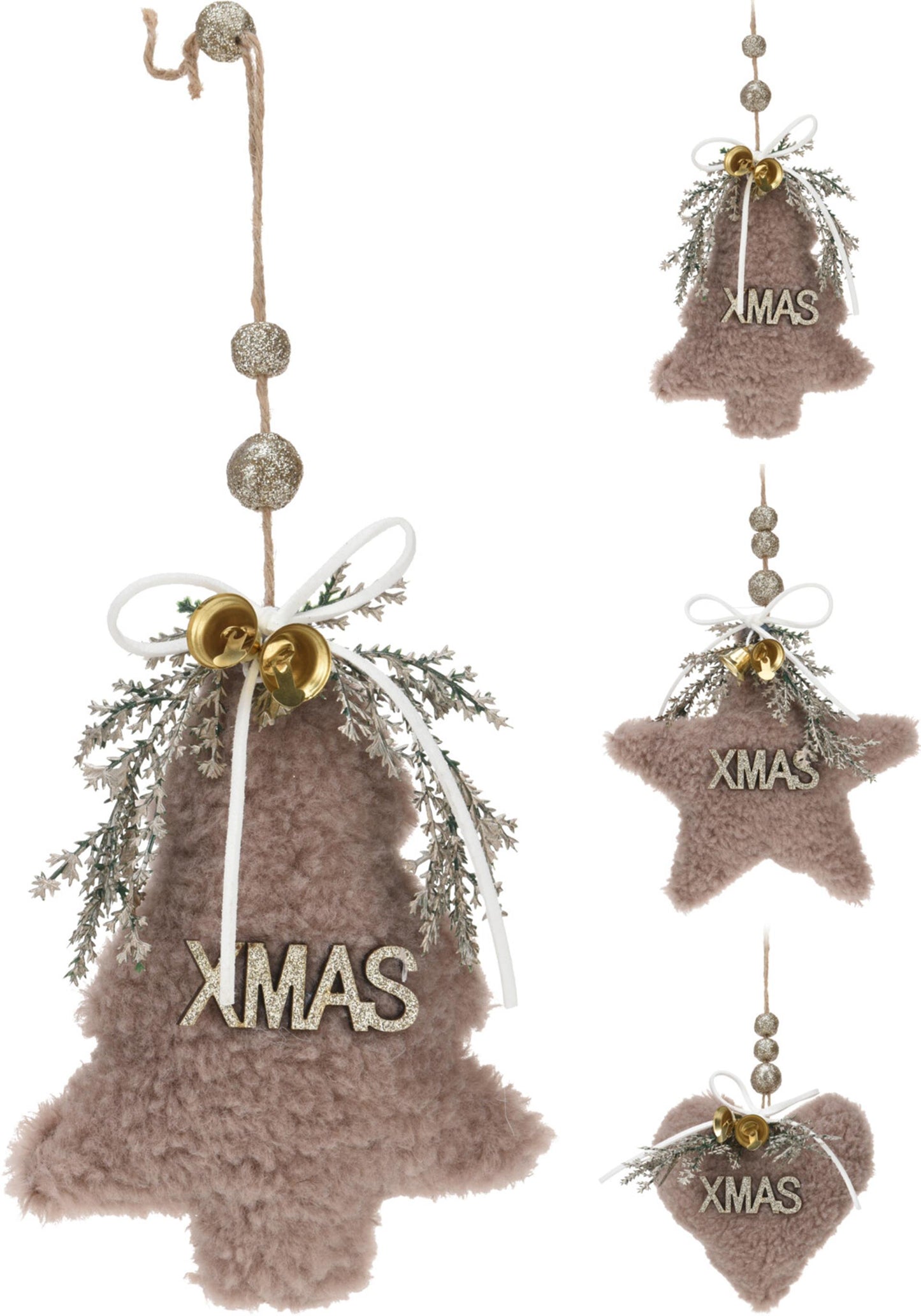 Home styling Ciondolo natalizio natalizio 12 cm marrone