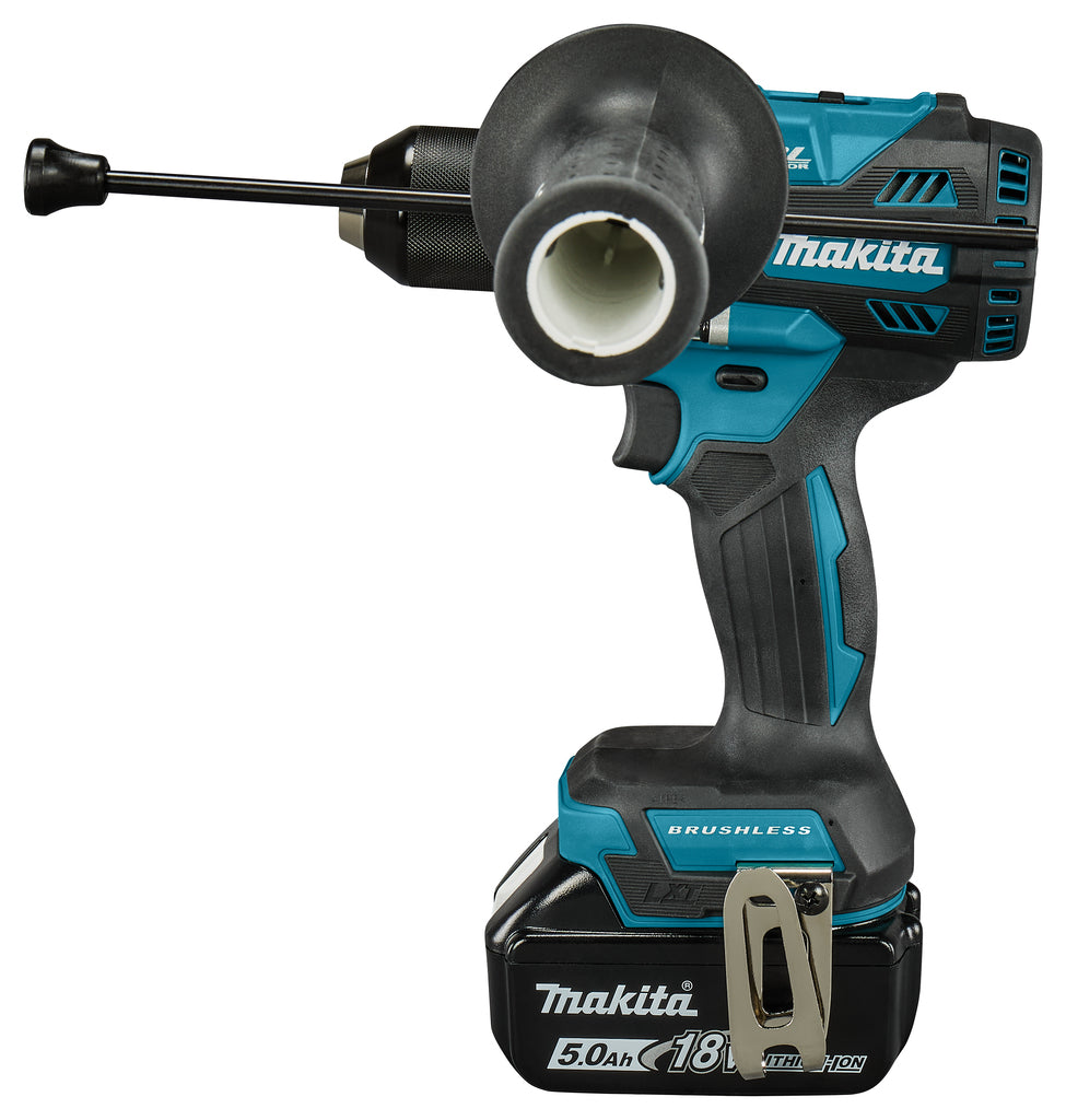 Taladro/destornillador de impacto inalámbrico Makita dhp492rtj | 18v | incluido 2x 5.0ah y cargador rápido en mbox - dhp492rtj