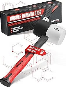 Diggers rubber hammer | rubberen hamer | zwart wit - dig999