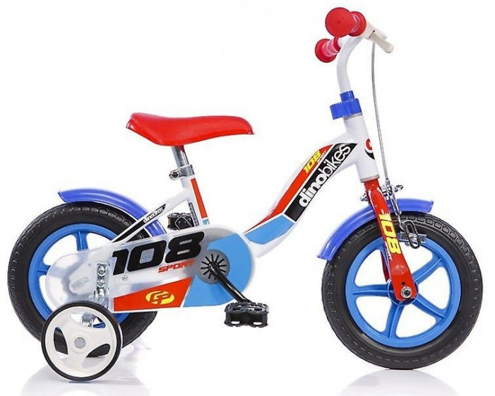 Dino 108 Sport 10 pollici 17 cm Boys Door Blauw Wit