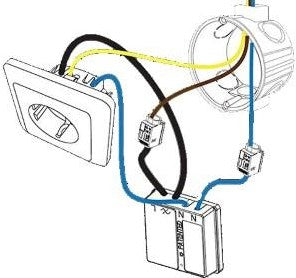 Módulo interruptor receptor dio detrás del enchufe 3500w - 6960260