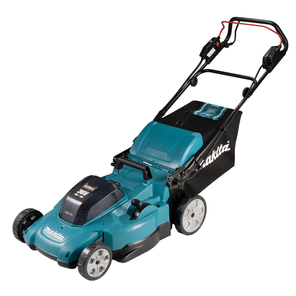 Makita dlm539pt2 | Rasaerba a batteria lxt 2x18 v | 53 cm| Batteria da 5,0 Ah (2 pezzi) | caricatore rapido duo | nella scatola - dlm539pt2