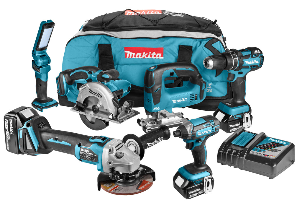 Conjunto combinado Makita dlx6058t de iones de litio de 18 V con 3 baterías de 5,0 Ah