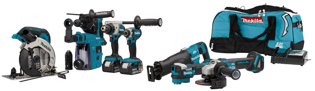 Makita dlx7020tx1 | set combinato | 7 macchine | 18v| 2 x 5,0 Ah | ioni di litio