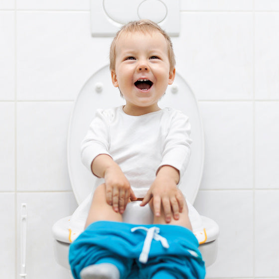 Dolu 2-in-1 XL Educatief Plaspotje met Doorspoeleffect Wit Roze