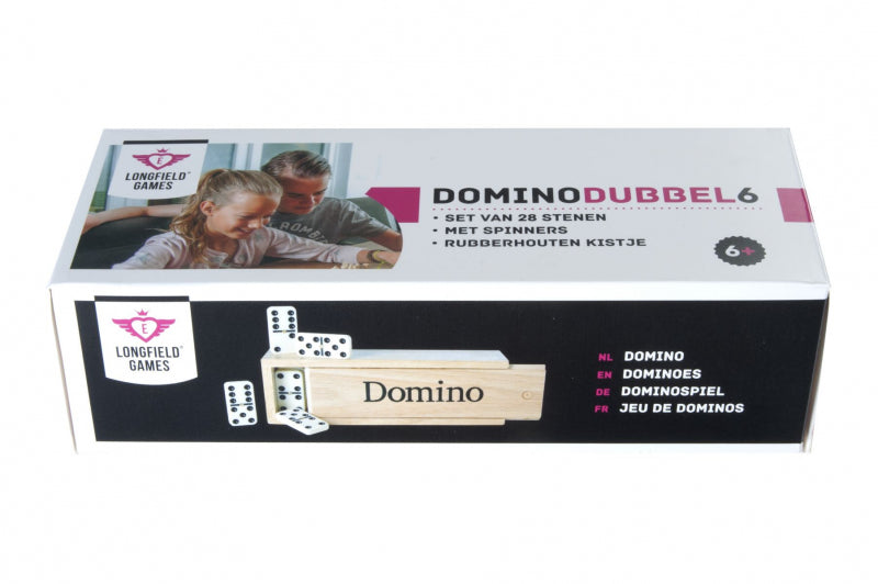 Juego de dominó Angeltoys (doble 6) en caja de madera