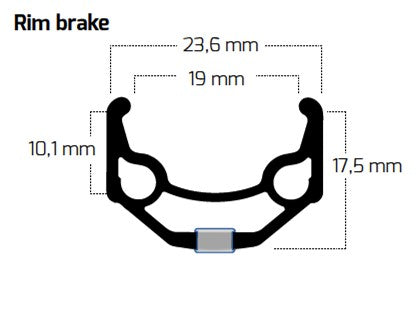 Ryde b.v. llanta 28' - 14 zac19rs 28'-622 negra cnc 32 gts. base de datos