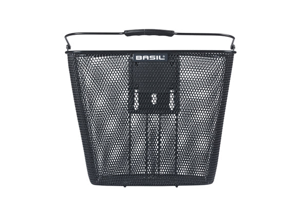 Basil Bicycle Basket Bilbao KF Fissaggio incluso il supporto del gambo 26 x 22 x 27 cm nero