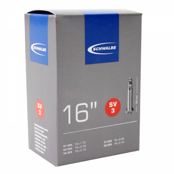 Schwalbe Tubo interior SV3 16 pulgadas 47 62-305 SV 40 mm