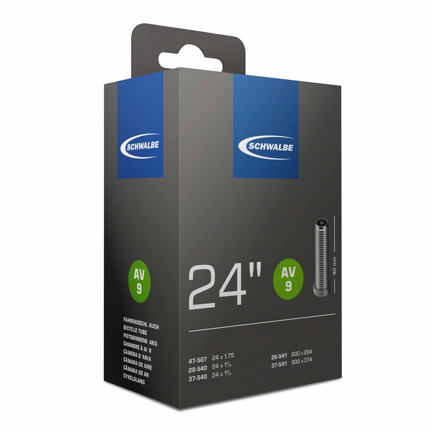 Schwalbe Inner Tube AV9 24 pollici 28 47-507 540 AV 40mm