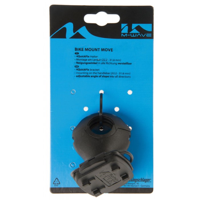 Supporto da manubrio m-wave con cuscinetto in ottone per porta telefono