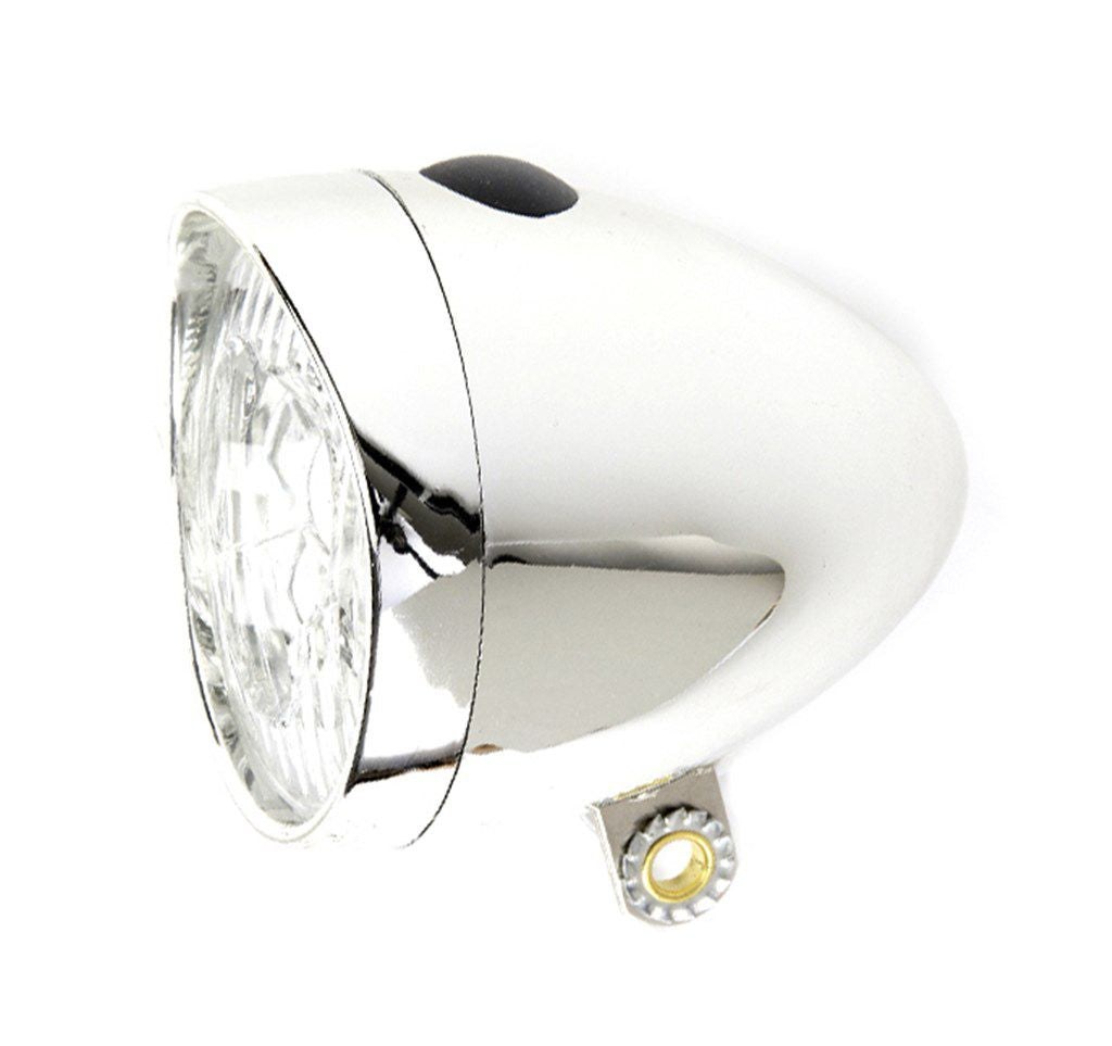Buzaglo ikzilight faro retro cromato 3 LED + batterie sfuse
