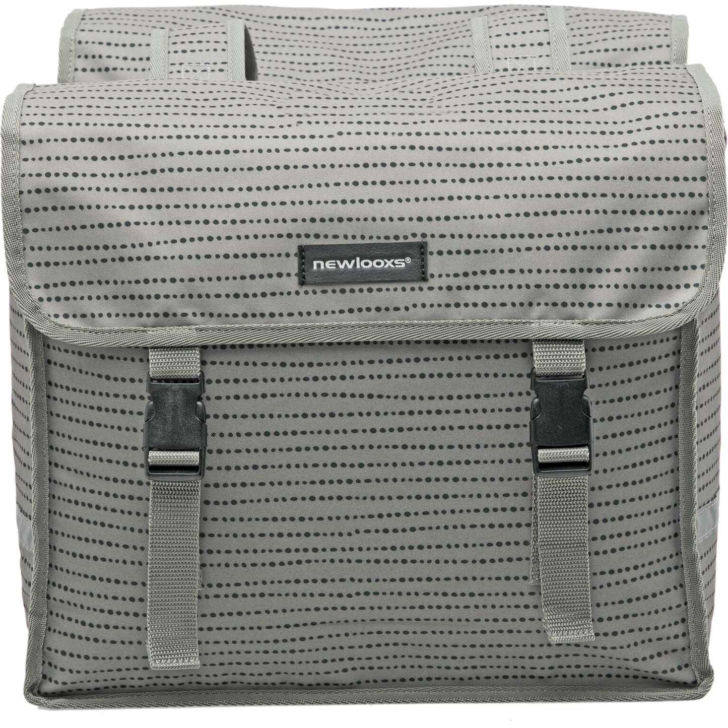 Borsa per biciclette a doppia bicicletta Fiori - Acqua - Polyester Repeller - 30L - Grigio blu nero