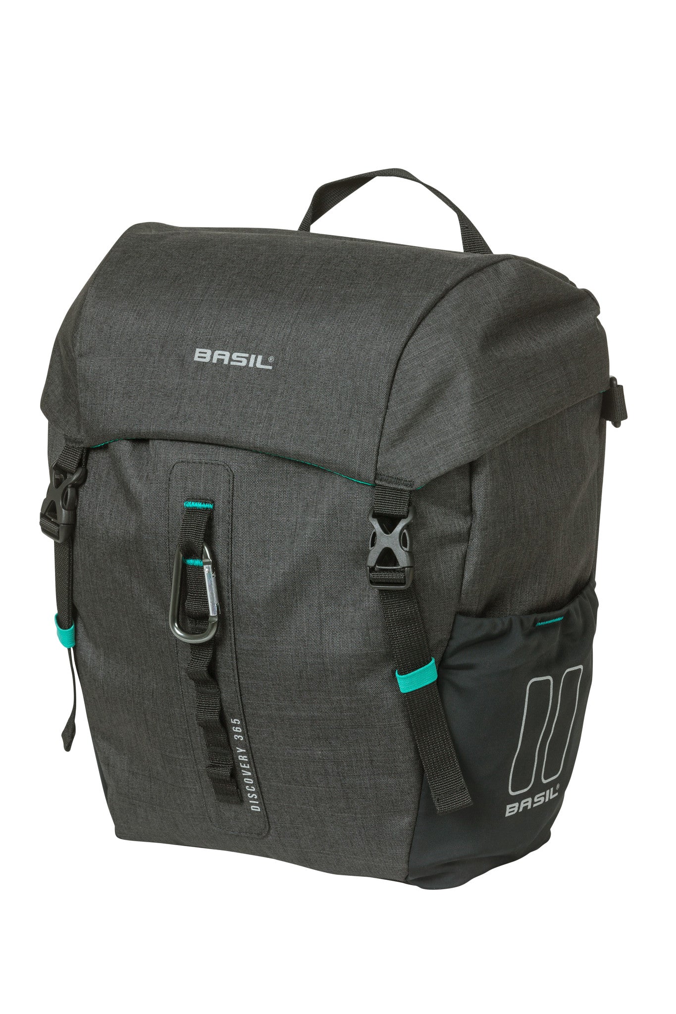 Basil Discovery 365D Borsa per biciclette singola M - leggero, compatto, impermeabile - nero