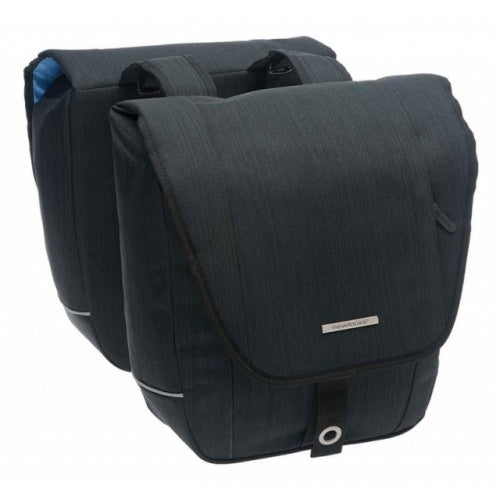 Bolsa de bicicleta doble AVERO - Poliéster repelente de agua - 25L - Negro