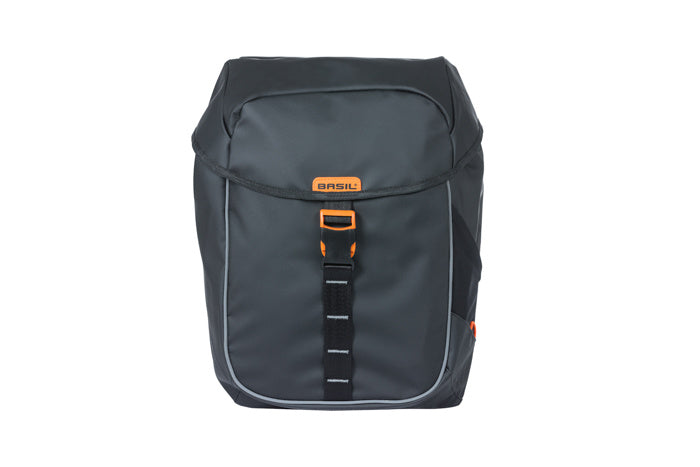 Miles de albahaca Tarpaulin Mik - bolsa de bicicleta doble, negro, impermeable, 34 litros