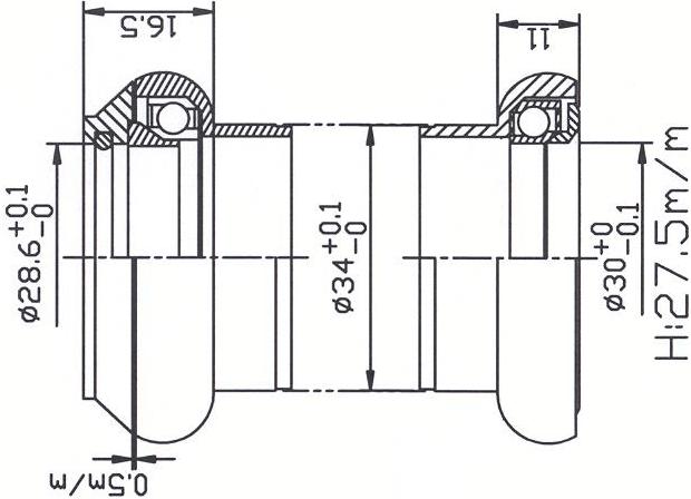 Tecora e headset1 1 1 8 pollici avanti cartr alu 30.0 taper nero