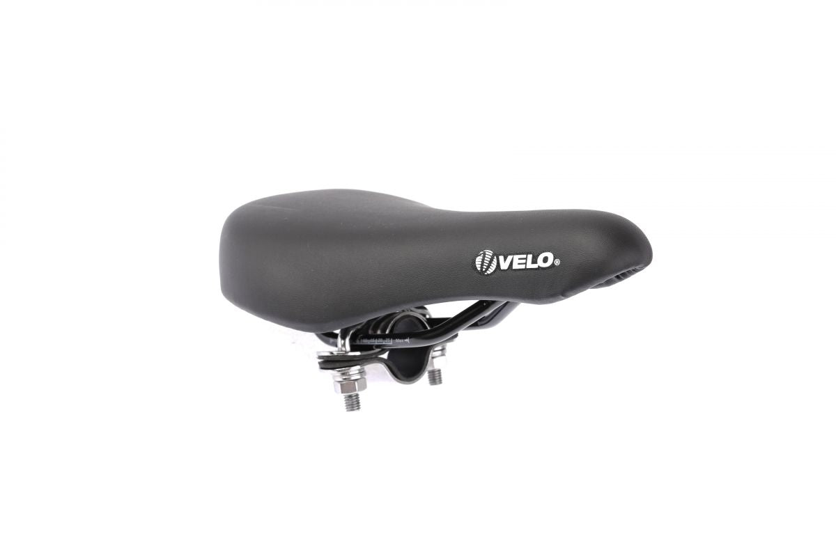 Sillín Buzaglo velo vl-5073 con abrazadera de tubo de marco ø45 mm. junior 215 x 140 mm. negro
