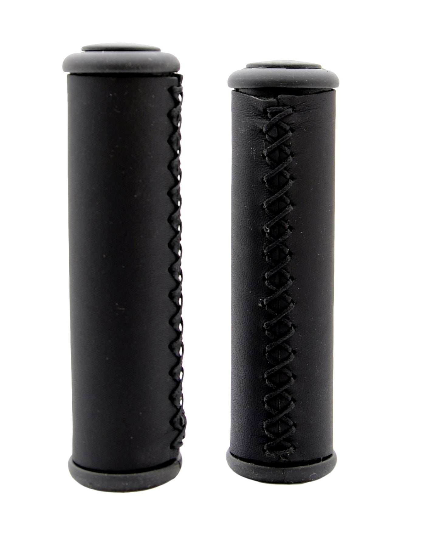 Simson maneja cuero negro largo - manijas de cuero para bicicleta de estilo de vida - 13 cm - negro