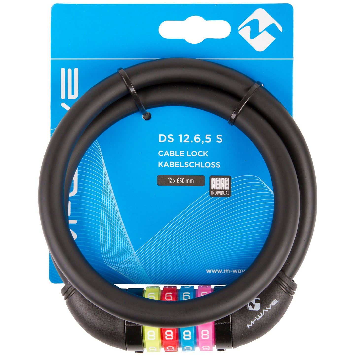 M-wave m-wave numero cavo blocco silicone nero 65cm12mm