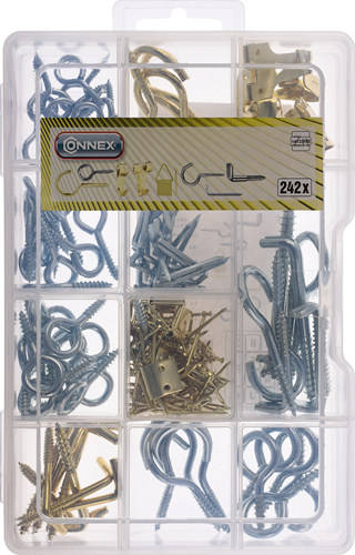 Assortimento ganci e occhielli Connex 242pz - dp8500110