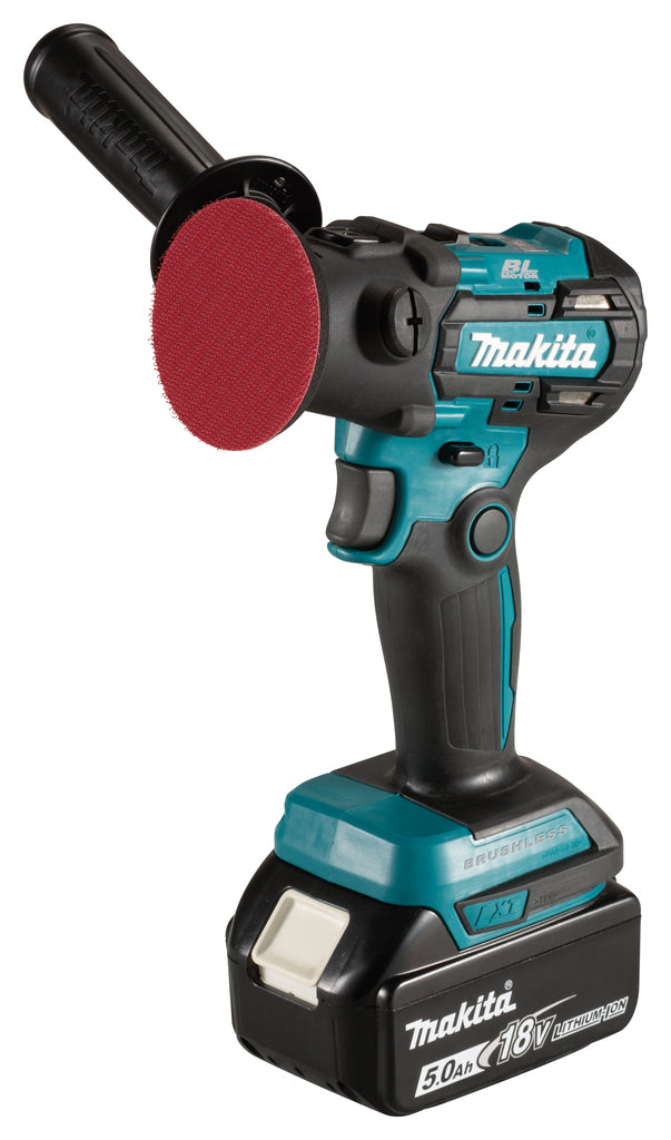 Makita dpv300rtj | máquina pulidora de batería | 80 mm | 18v | conjunto | iones de litio de 9,0 ah