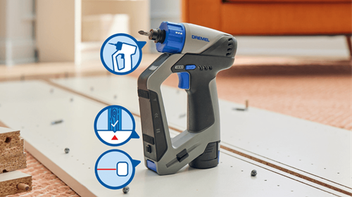 Dremel Blueprint Trapano avvitatore 3 in 1 senza spazzole 12V DD12 | Batteria 12v 2.0ah + caricabatteria rapido + 9 inserti a vite - f013dd12ja